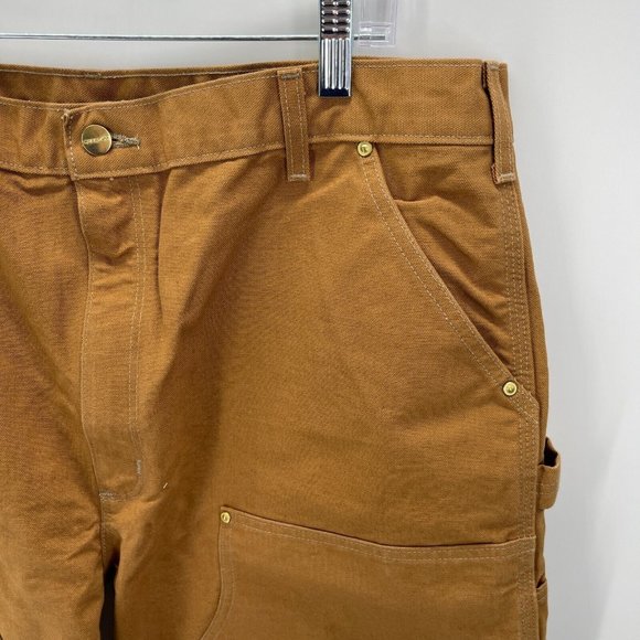 Carhartt Relaxed Fit Brown Double Knee Carpenter Pants Mens 40x32 - Picture 4 of 11